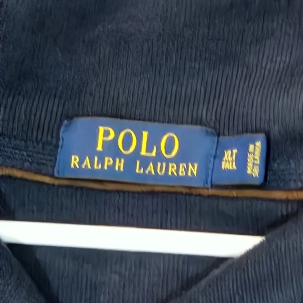 Polo Ralph Lauren Navy Pullover with Brown Elbow Patches Size Xlarge Tall - Picture 8 of 9